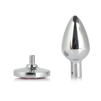 Bombomda aliaj de Aluminiu Anal Plug de Bijuterii de Cristal Sărituri ou Buna Butt Plug Vibrator Dilatator Anal Jucării pentru Bărbați/Femei
