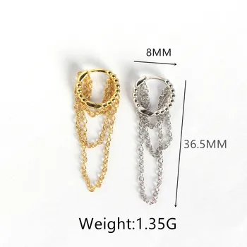 VREA Fierbinte Minimalist Multistrat Lanț Tassel Știfturi de Cercei pentru Femei Reale 925 Sterling Silver Accesorii Bijuterii Cadou