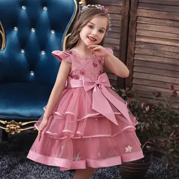 Copii Fată Tort Tutu Rochie de Flori Copii Petrecere de Nunta Formale Rochie de Fată Prințesă Prima Comuniune, Costumul Nou de Sosire 2020