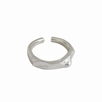 Kinel Real S925 Argint Inele pentru Femei Neregulate Concav Convex Suprafata Bijuterii Fine Minimalist Accesorii Cadou