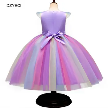 DZYECI Unicorn Costum Pentru Fetita Rochie Carnaval Copil Fantezie Rainbow Party Tunica Copilul Elegant Rochie Deghizare Formale Elza