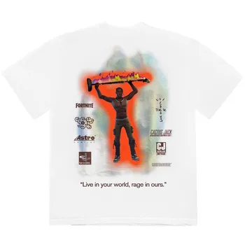 Travis Scott Cactus Jack Astroworld T Cămașă Bărbați Femei Mai buna Calitate Spălat Vechi, Travis Scott tricou Tricouri
