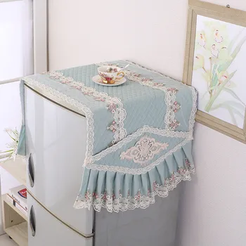 Frigider capac de praf frigider acoperi ușă dublă coreean dantela tesatura îngroșarea quilting