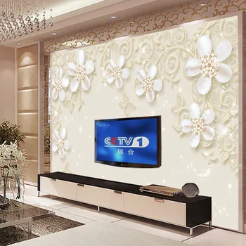Noi 3D personalizat de lux, floral, TV, canapea de fundal mari picturi murale tapet în stil European 5D solid relief camera de zi dormitor