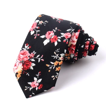 Oamenii Lega De Bumbac Cravate Pentru Barbati Femei Formale Print Floral Legături Pentru Petrecerea De Nunta Slab Mirele Legături De Gât Corbatas Hombre Cravat
