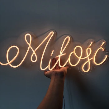 HDJSign Mitogc led neon semn personalizat decoracion de afișare acrilic flex cartel lumina rece pentru petrecerea cadou home decor de perete
