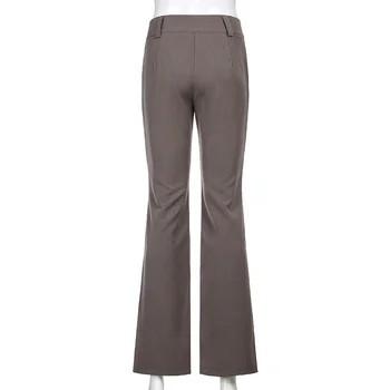 HEYounGIRL Vintage Elegant Costum Pantaloni Femei Casual Scăzut Talie Pantaloni Lungi Doamnelor Pocket Skinny pantaloni de Trening Y2K ' 90 Streetwear