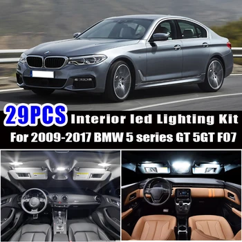 29pcs LED lampa plăcuței de Înmatriculare + Interior Dome harta Lumini Kit pentru 2009-2017 BMW seria 5 GT 5 GT F07 528i 535i 550i 650i xDrive