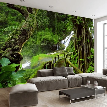 Personalizate pictura Murala Mare Pădurilor Virgine Verde, Peisaj, Fotografie de Fundal Tapet 3D Camera de zi Dormitor Decor Pictura pe Perete