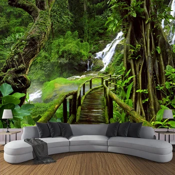 Personalizate pictura Murala Mare Pădurilor Virgine Verde, Peisaj, Fotografie de Fundal Tapet 3D Camera de zi Dormitor Decor Pictura pe Perete