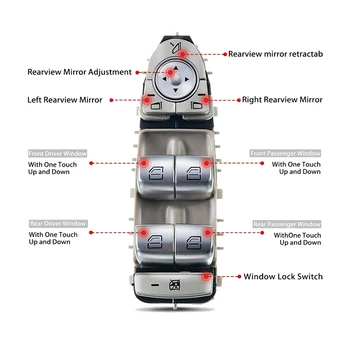 Pentru Mercede-Benz C300 GLC300 GLC43 C43 C63 W205 S205 C253-2018 Master Comutatorului Geamului electric Față Stânga A2059056811