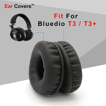 Tampoane pentru urechi Pentru Bluedio T3 T3+ Plus Căști Tampoanele de Înlocuire Cască Ureche Pad din Piele PU Burete Spuma