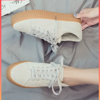 QWEDF 2019 Nou Pantofi de Femei de Moda a Vulcaniza Pantofi din piele Pu alba pantofi Casual Zapatillas Mujer Femei Pantofi Adidași Fierbinte F5-63