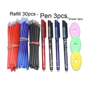 Erasable pen refill radiera set de 0.5 mm albastru rosu negru de cerneală de scris pix cu gel refill stick școală papetărie de birou 36buc/Set