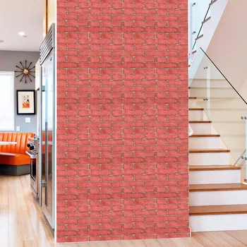 45cm 3d Cărămidă Roșie și Piatră imagini de Fundal Pentru Pat Cameră Living Hotel Casa Decorative Autocolante PVC autoadezive de Hârtie de Perete picturi Murale