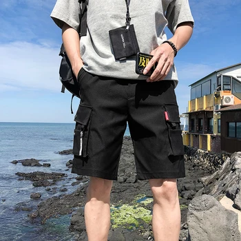 Nouă Vacanță Pe Plajă Bărbați De Pantaloni Scurți De Vară Fierbinte De Vânzare De Muncă Pantaloni Scurți Negru Militare Stiluri De Moda De Îmbrăcăminte Mens Cargo Shorts Buzunare