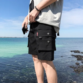Nouă Vacanță Pe Plajă Bărbați De Pantaloni Scurți De Vară Fierbinte De Vânzare De Muncă Pantaloni Scurți Negru Militare Stiluri De Moda De Îmbrăcăminte Mens Cargo Shorts Buzunare