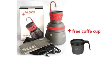 Transport gratuit 2018 brand ALOCS Alocs portabel în aer liber camping drumetii nou ibric de cafea si cafea aragaz CW-EM01 set de călătorie