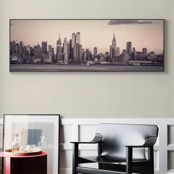 Manhattan Empire state Building din New York City Peisaj Canvas Postere de Arta, Printuri și Scandinave Poza Perete pentru Camera de zi