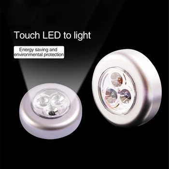 3 LED-uri Auto Lumina de Lectură Lumini Plafon 30W Portbagaj Lampa LED Touch Lumini Baterie AAA Auto Interior Modificarea Coada Lampă Cutie