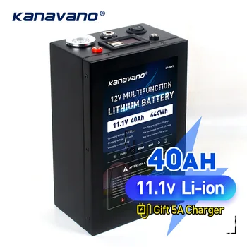 12V 40AH 3S16P 11.1 V 12.6 V High-power Bateria cu Litiu pentru Invertor Miner Xenon Lampă cu LED-uri de lumină de mare cu dublă interfață USB