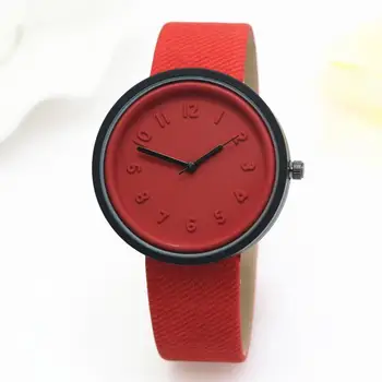 Unisex Ceasuri pentru Femei Barbati din Piele Trupa Rotund Dial Cuarț Analogice Încheietura Ceas Femei de Lux Ceas de mână pentru Femei Cadouri Ceasuri