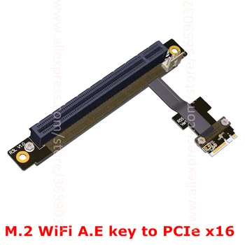 Cot M. 2 wifi Cheia E Un+E La PCIe Riser 16x Extender Adaptor Card Gen 3.0 Cablu Cheie A. E m2 pci-e x16 PCI-E 1x 2x 4x 8x, 16x
