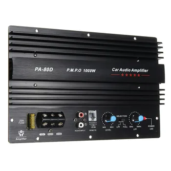 Noul Consiliu Mono Amplificator Audio de Putere Bas Puternic Subwoofere Amp pentru Masina Modificarea PA-80D 12V 1000W Nou-veniți