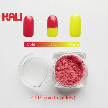 Vinde de la culoare la culoare termocromice pigment,fierbinte sensibile la praf,căldură activă pigment,31C roșu la galben,1 lot=10gram,transport gratuit.