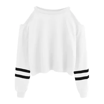 Liber Fleece Femei de Pe Umăr Bluza cu Maneci Lungi Tricou Pulover Casual Tricou Tricou pentru Femei Plus Dimensiune S la XXL