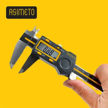 ASIMETO Inch/Metric de conversie 0-150/200/300 mm 0-6/8/12 țoli grosime Digitale 307-06-5 307-08-5 307-12-5