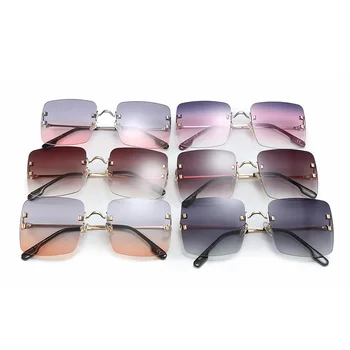 DENISA fără ramă Sqaure ochelari de Soare pentru Femei ochelari de Soare de Designer de Brand 2020 Noua Moda Fara rama Ochelari UV Nuante Pentru Femei G50220