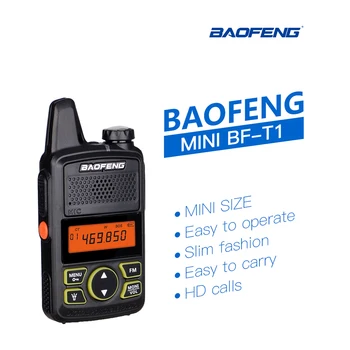 Baofeng T1 Walkie Talkie BF-T1 MINI-Două Fel de Radio UHF 400-470mhz 20CH FM, Lanterna Portabil de Emisie-recepție Portabile de Radio Sunca