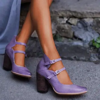 2019 Moda Femei Pompe Cu Toc inalt de 8.5 CM Clasic din Piele de Brevet Doamnelor Pantofi Retro Subliniat Toe sandale Rochie de Nunta Petrecere 11539