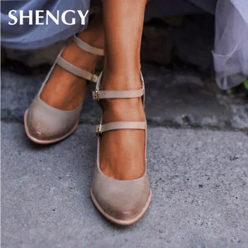 2019 Moda Femei Pompe Cu Toc inalt de 8.5 CM Clasic din Piele de Brevet Doamnelor Pantofi Retro Subliniat Toe sandale Rochie de Nunta Petrecere
