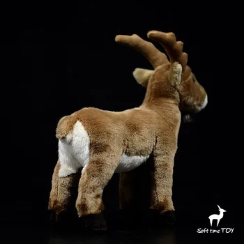 Rar animal de pluș jucărie moale viața reală pluș Ibex spaniol păpuși jucarii model prezent Decor de buna calitate Capra pyrenaica 11545