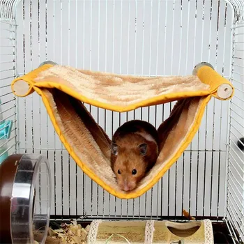 Cald Strat Dublu Hamster Casa Agățat Hamacul Cușcă De Animale Moi De Plus Iarna Cuib Pat De Dormit Animale De Companie Mici FPing
