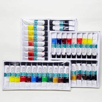 10ml 12/18/24 Culori Profesionale Vopsele Acrilice Set de Pictat pe Perete Pictura Vopsea pentru Textil Viu Colorate de Artă
