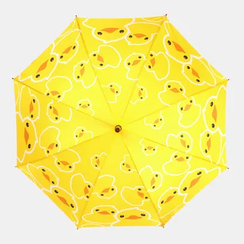 Umbrela de Ploaie Femei Drăguț Rață Galben de Desene animate de Lung Manipulate Vânt Ploaie și de Soare Umbrela pentru Femei, Copii 50Ry059