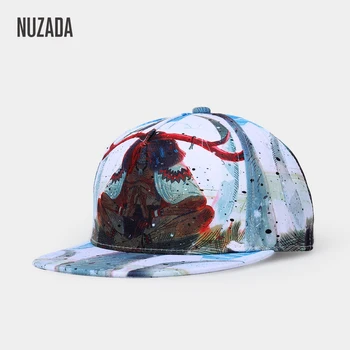 Brand NUZADA Punk Totem Bărbați Femei Sapca Snapback Imprimare 3D Bumbac Reglabil Pălării Os Primavara-Vara Art Capace
