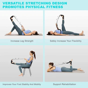 De Îngrijire a sănătății Yoga Ligament se Întinde Centura de Siguranță se Întinde de Formare Curea de Reabilitare accident vascular Cerebral Curea cu Bucle pentru Balet