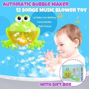 Copil drăguț Bubble Automată Duș Mașină Suflantă Filtru de Baie Muzica Jucării de Desene animate Educative Jucărie Cadou Amuzant pentru Copii