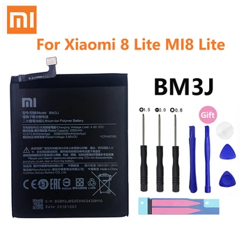 Original Xiao Mi Baterie Telefon BM3J 3350mAh pentru Xiaomi Mi 8 Lite Înaltă Calitate Înlocuire Baterii + Instrumente Gratuite