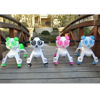 Copii de Torsiune cu Role Panda Walker cu Muzica Flash Mut Universal Roata Creșterea Grosime de 1-5 Ani