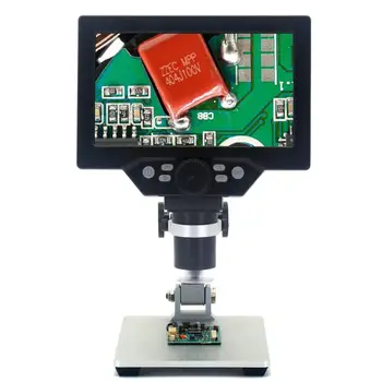 G1200 Electronic Microscop Digital 12MP 7 Inch LCD ecran cu Base1-1200X Continuă Amplificare Lupa cu baterie