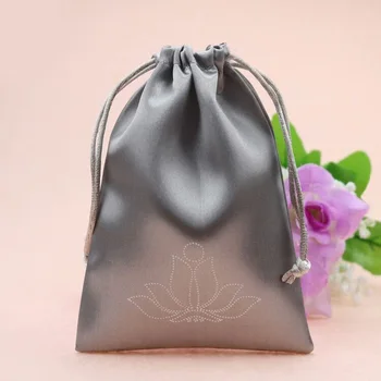 500pcs de înaltă calitate sac cordon din satin saci de dimensiune 8*10 cm bijuterii personalizate sac de imprimare cadou husă include transport prin ePacket