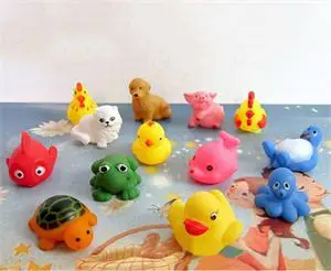 13Pcs/1Set Animale Minunate Jucării Pentru Copii Drăguț din Cauciuc Moale Float Sqeeze Sunet Spălare Copil Jucarii de Baie Juca Animale Jucarii