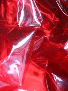 0,2 mm TPU Material Roșu Transparent PVC Lichid Film DIY Îmbrăcăminte Impermeabilă Pelerina de ploaie de Cristal Pungi de Plastic, Decor de Designer Tesatura