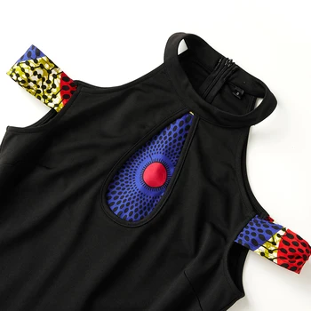African rochii pentru femei material de bumbac Imprimare ceara rochie din Africa Halter rochie nou stil de moda Slim rochii Ankara