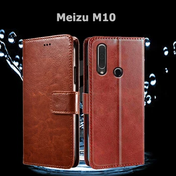 Pentru Meizu M10 Caz Pentru Meizu M 10 Telefon cu Clapeta Caz Coque Funda 3D Model din Piele PU Portofel cu Suport Capac Capas